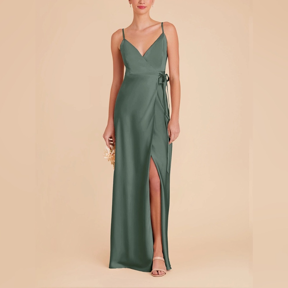 Birdy Grey Cindy Dress in Matte Satin Eucalyptus